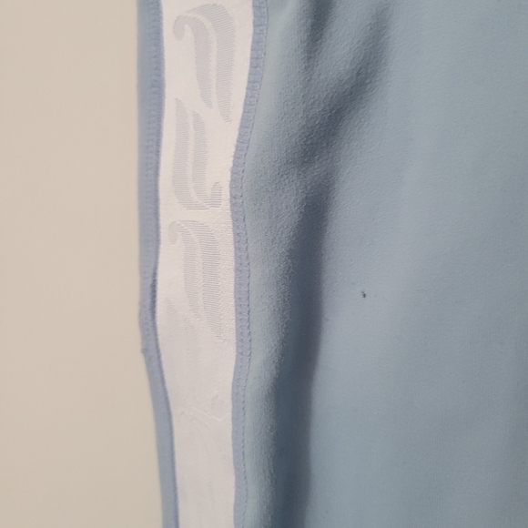 Fabletics Powerhold Baby Blue Logo Stripe Athletic Leggings - Picture 6 of 10